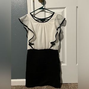 White and Black Dress
